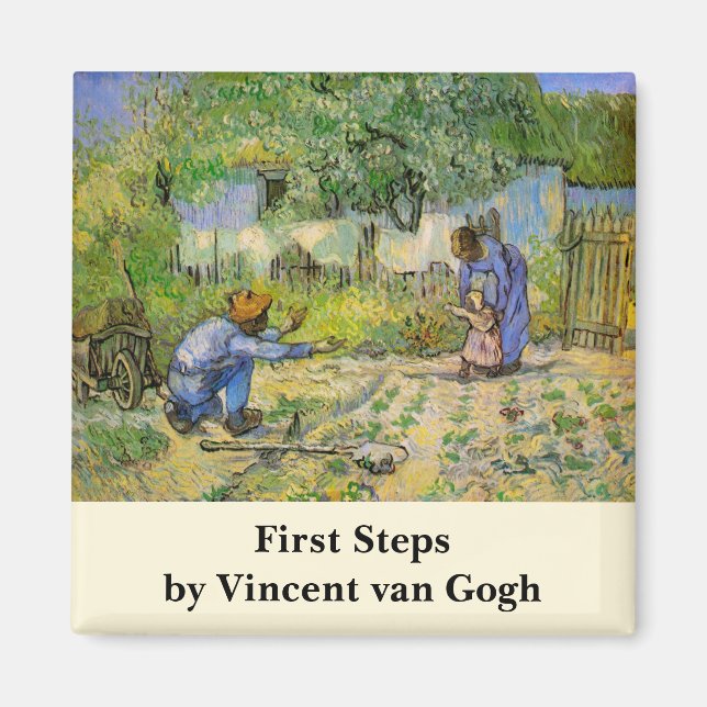 First Steps (after Millet) by Vincent van Gogh Magnet (Front)