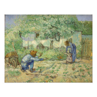 First Steps (after Millet) by Vincent Van Gogh Photo Print