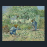 First Steps, After Millet by Vincent Van Gogh Poster<br><div class="desc">Vincent Van Gogh - a celebration of the Masters of Art</div>