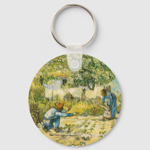 First Steps by Vincent van Gogh 1890 Keychain