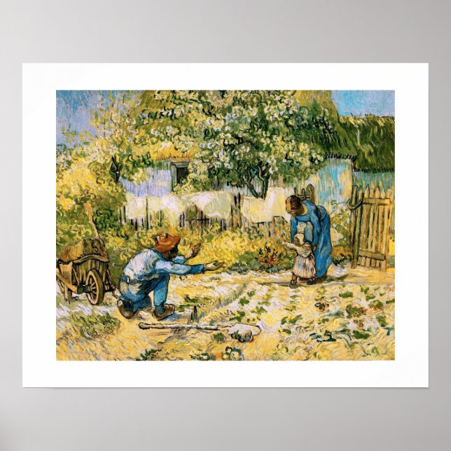 "First steps" by Vincent Van Gogh Fine Art Print (Front)