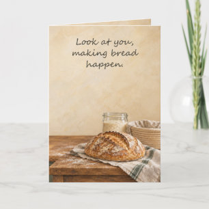 First Successful Sourdough Loaf Congratulations Ca Card