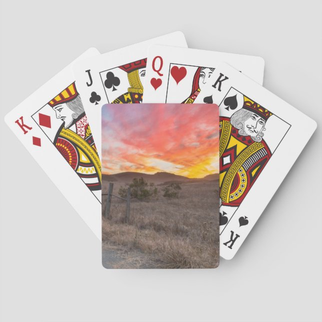 First Sunset of the Day Playing Cards (Back)