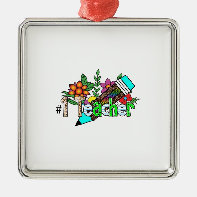First Teacher Metal Ornament (Front)