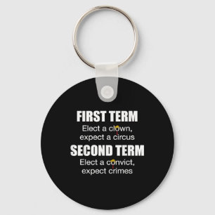 First Term Elect A Clown Expect A Circus Second Te Keychain