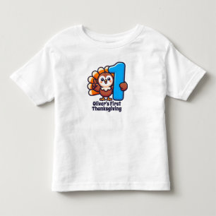 First Thanksgiving Customized Cute Turkey Toddler T-shirt