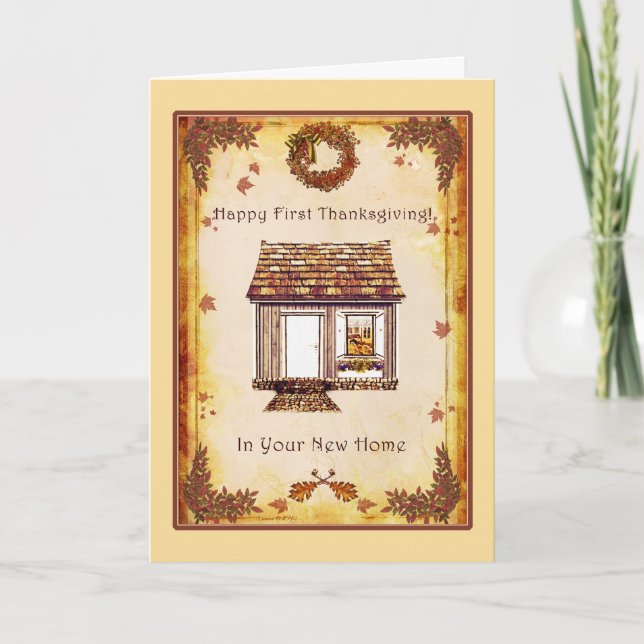 First Thanksgiving in New Home Card (Front)