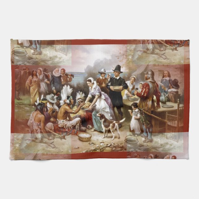 first thanksgiving kitchen towel (Horizontal)