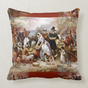 first thanksgiving throw pillow