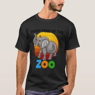 First Time At The Zoo Elephant Animal Wild T-Shirt