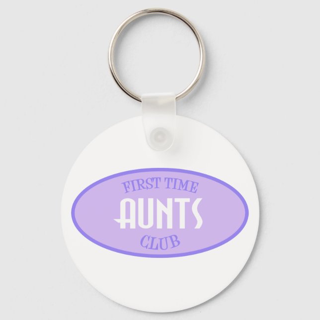 First Time Aunts Club (Purple) Keychain (Front)