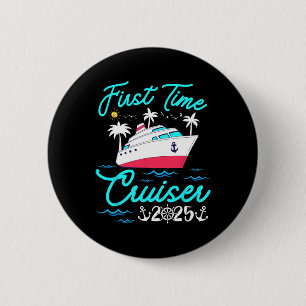 First Time Cruiser 2025 Cruise Family Vacation Kid 2 Inch Round Button