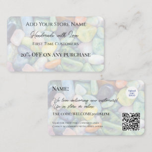 First-time Customers Reward Crystal-Inspired Stone Discount Card