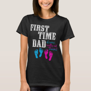 First Time Dad, Daddy Of Bg Twins, Father's Day Gi T-Shirt