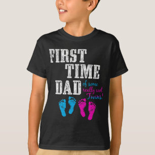 First Time Dad, Daddy Of Bg Twins, Father's Day Gi T-Shirt