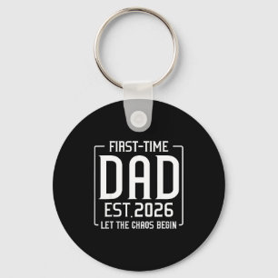 First Time Dad Est 2026 Let The Soon To Be Dad Cha Keychain