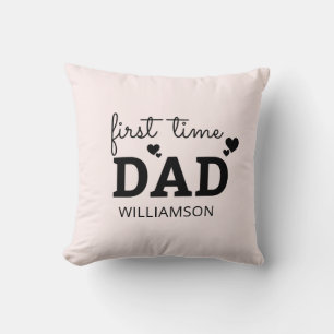 First time dad Fathers day gift for new dad Throw Pillow