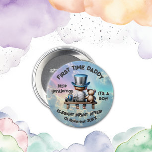 First time Daddy - It's a Boy   3 Inch Round Button