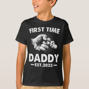 First Time Daddy New Dad Est 2023 Shirt Fathers 