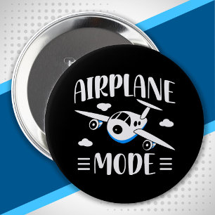First Time Flying - Flying w/ Kids - Airplane Mode 4 Inch Round Button