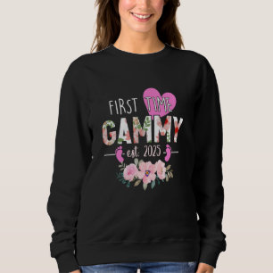 First Time Gammy Est. 2025 Promoted To New Grandma Sweatshirt