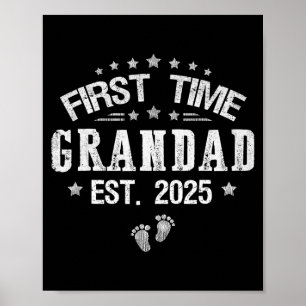First Time Grandad Est 2025 Father S Day Promoted  Poster