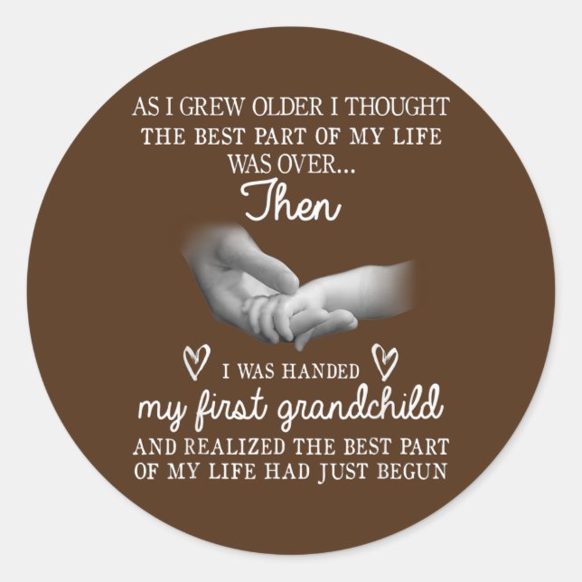 First Time Grandma 2022 For Granny To Be Mother Classic Round Sticker (Front)
