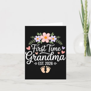 First Time Grandma 2026 Promoted To Grandma Again  Card