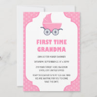 First Time Grandma Baby Shower Invitation