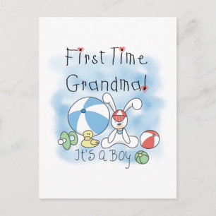 First Time Grandma of Boy Tshirts and Gifts Postcard