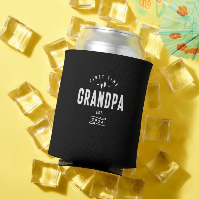 First Time Grandpa 2024 Pregnancy Announcement New Can Cooler (In Situ Summer)