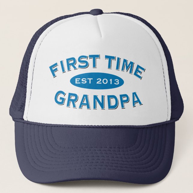 First Time Grandpa Customizable Hat (Front)