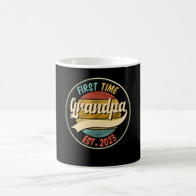 First Time Grandpa EST 2023 Promoted To Grandpa Coffee Mug (Center)