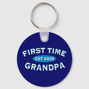 First Time Grandpa Keychain
