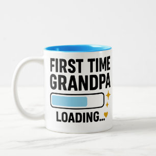 First Time Grandpa Loading Two-Tone Coffee Mug