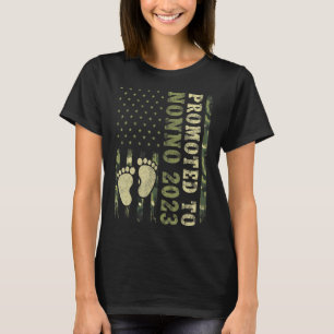 First Time Grandpa  Promoted To Nonno 2023 Camo Fl T-Shirt