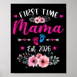First time mama est 2026 soon to be mother's day poster