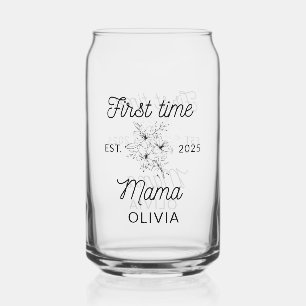 First time mama new mom gift mothers day  can glass