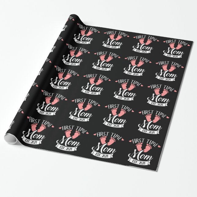 First time mom 2021 wrapping paper (Unrolled)