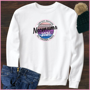 First Time Mom 2026 Modern Text Vintage Sunset Sweatshirt