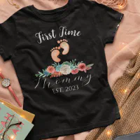 First Time Mommy To Be Mom Baby Shower Custom T Shirt