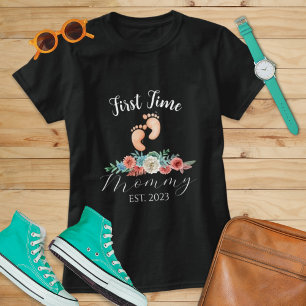 First Time Mommy To Be Mom Baby Shower Custom T-Shirt