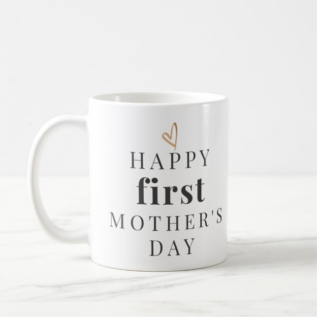 First Time mother , gift for mother's day Coffee Mug (Left)