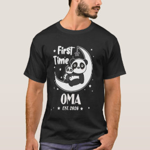 First Time Oma EST. 2026 Mother's Day Cute Hearts T-Shirt