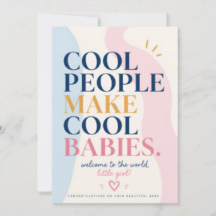 First-time parents Cool People Make Cool Babies Thank You Card