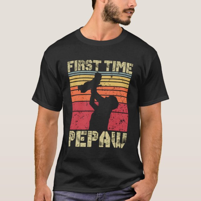First Time Pepaw Est2023 Father'S Day Soon To Be P T-Shirt (Front)
