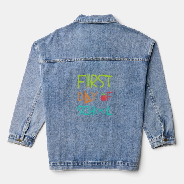 First time school denim jacket  (Back)