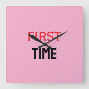 FIRST TIME SQUARE WALL CLOCK