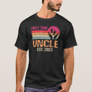 First Time Uncle 2023 Vintage Father's Day T-Shirt