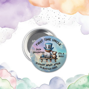 First time Uncle - It's a Boy 3 Inch Round Button